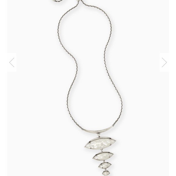 Morris Statement Necklace in Crackle Ivory Pearl - Picture 2 of 5